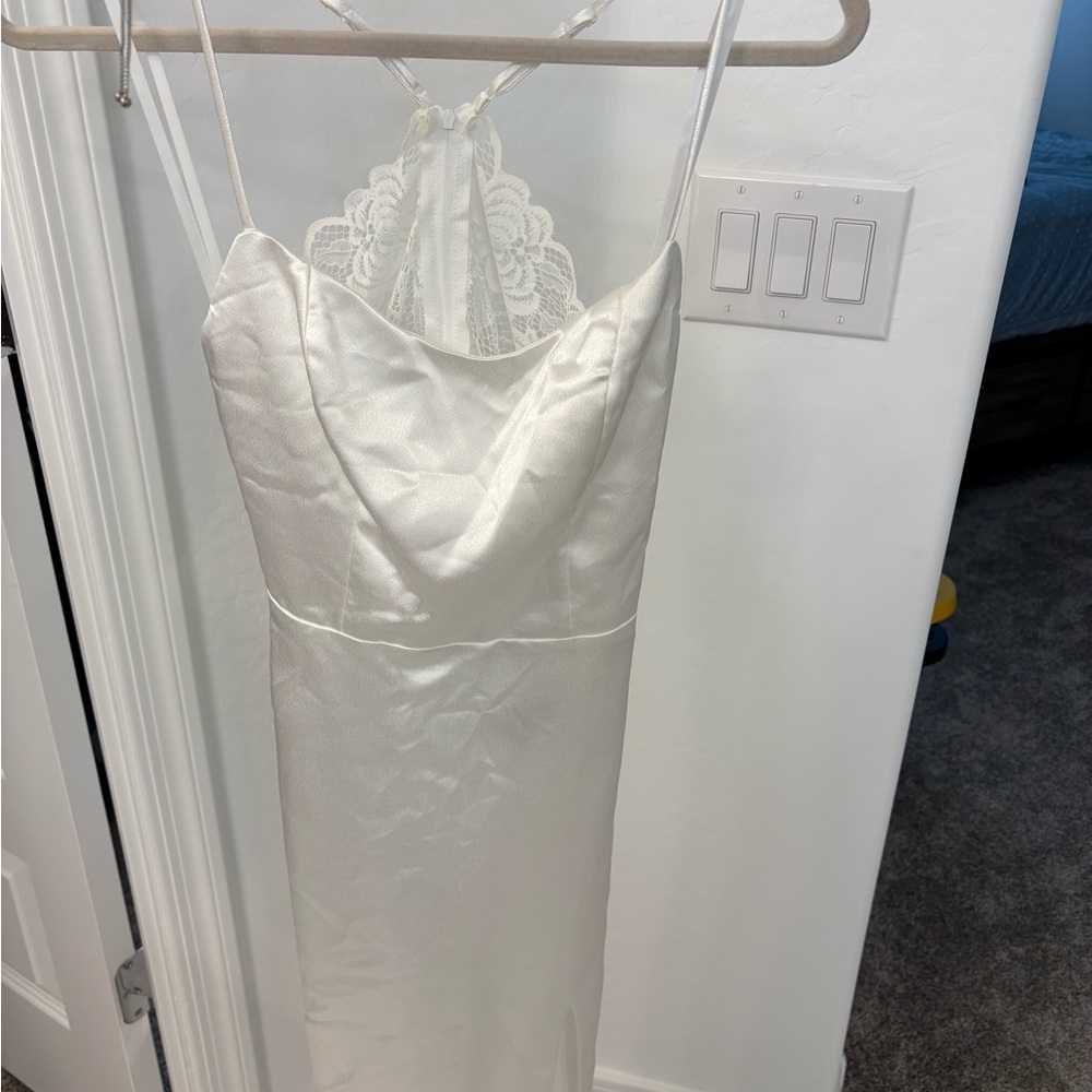 Elegant White Lace Dress
